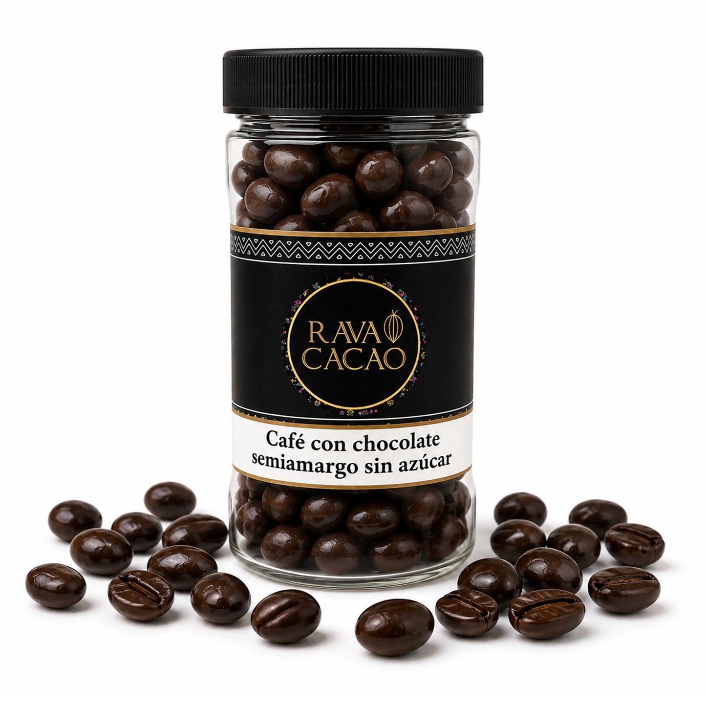 Café con chocolate semiamargo sin azúcar, 200 g