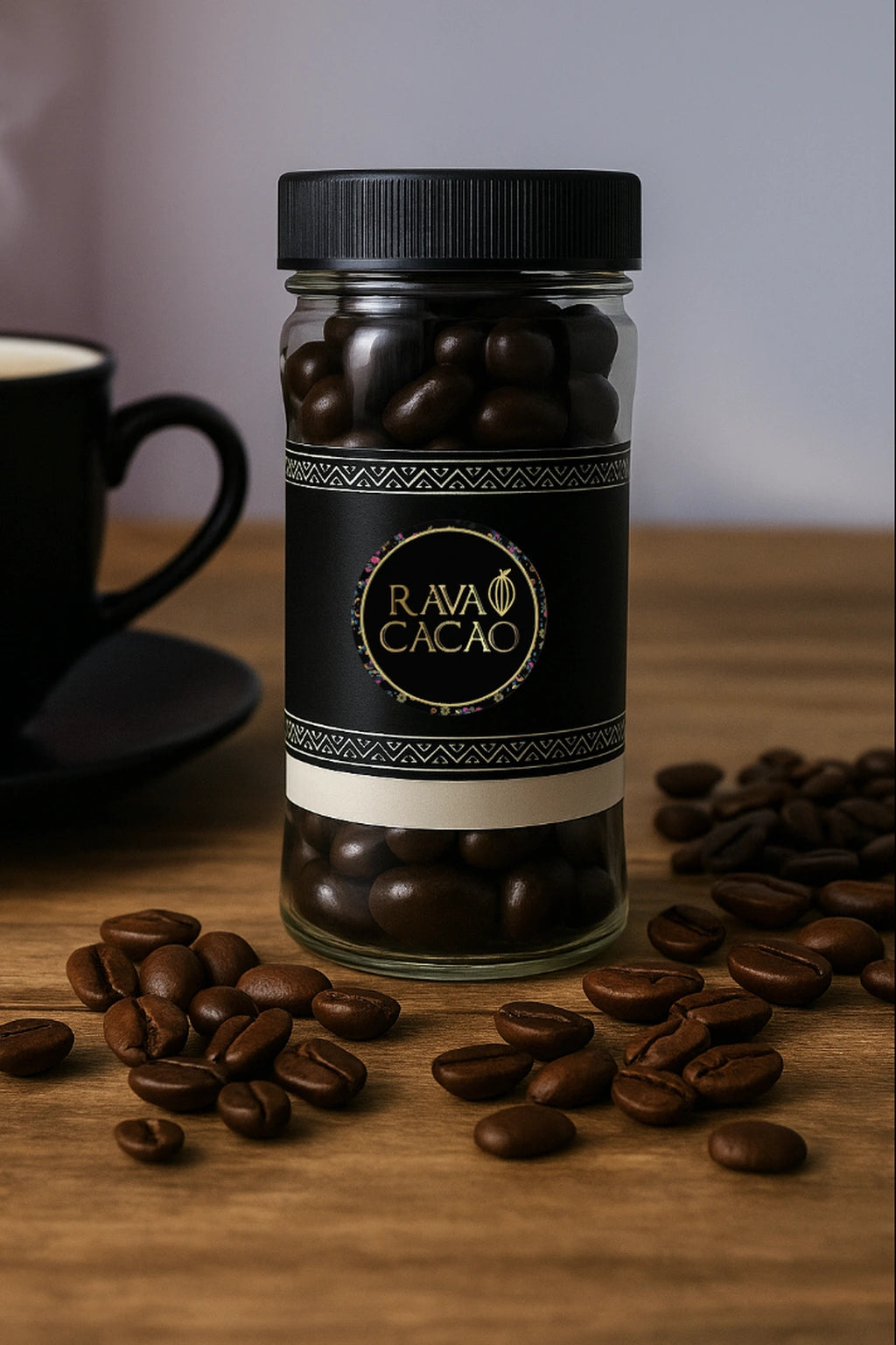 Café con chocolate semiamargo sin azúcar, 200 g