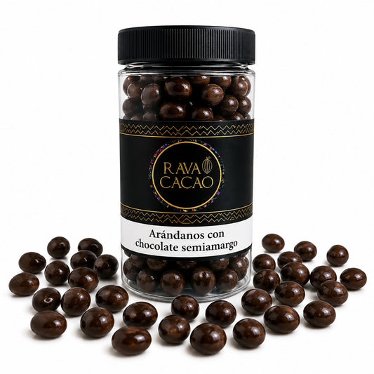 Arándanos con chocolate semiamargo, 200 g