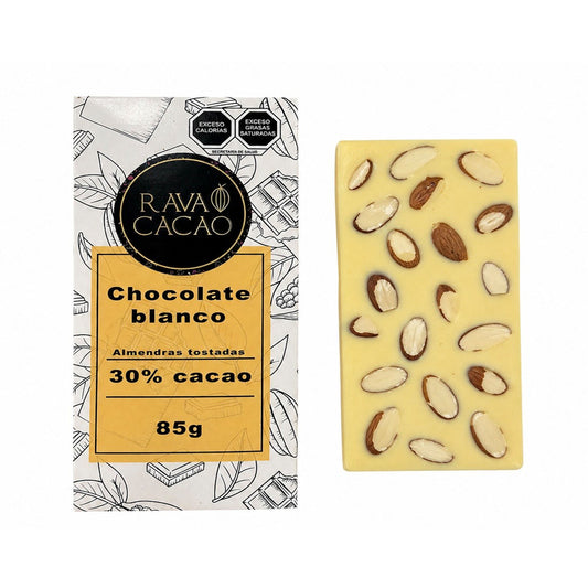 Barra de chocolate blanco 30% cacao con nueces tostadas, 85 g