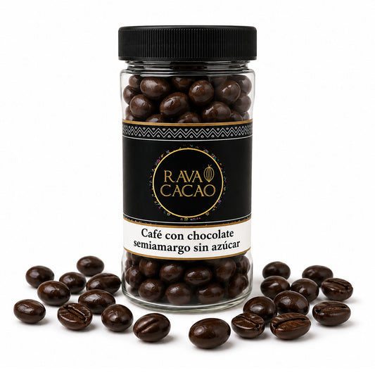Café con chocolate semiamargo sin azúcar, 200 g