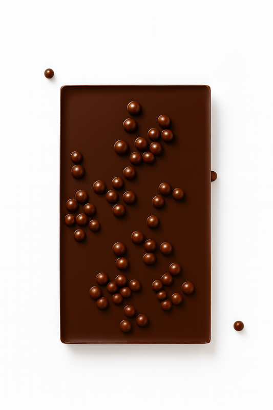 Barra de chocolate semiamargo 55% cacao con perlas dark, 85 g